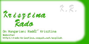 krisztina rado business card